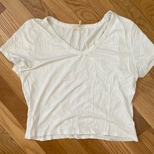 Womens white crop top